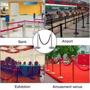Crowd Control Stanchion, Set of 2 Pieces Stanchion Set, Stanchion Set with 5 ft/1.5 m Black Velvet Rope, V952-GLZYSHRSJTHG2M2IOV0