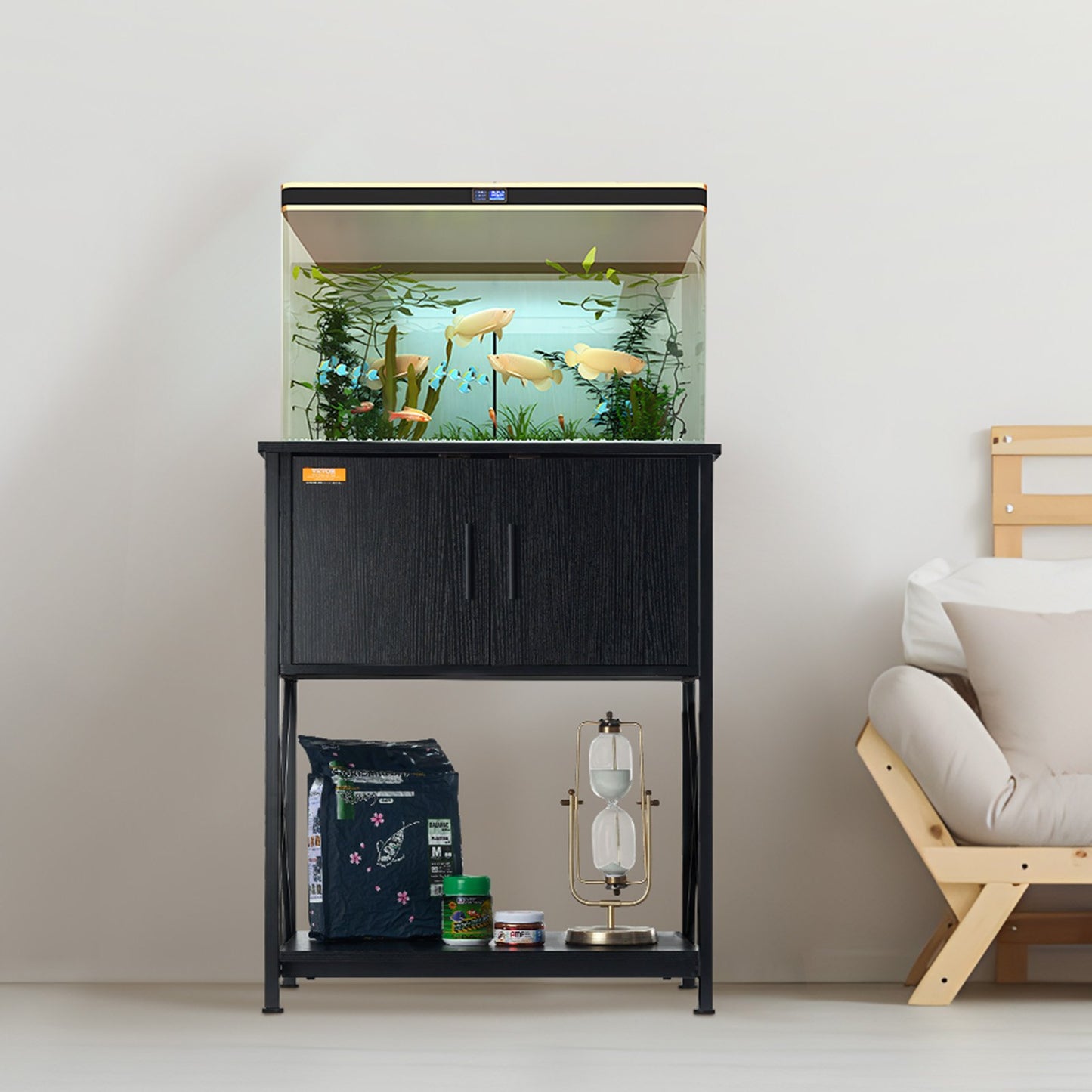 Aquarium Stand, 20 Gallon Fish Tank Stand, 25.6 x 16.5 x 31.9 in Steel and MDF Turtle Tank Stand, 167.6 lbs V952-GMZSZXZJMBXGS21QGV3