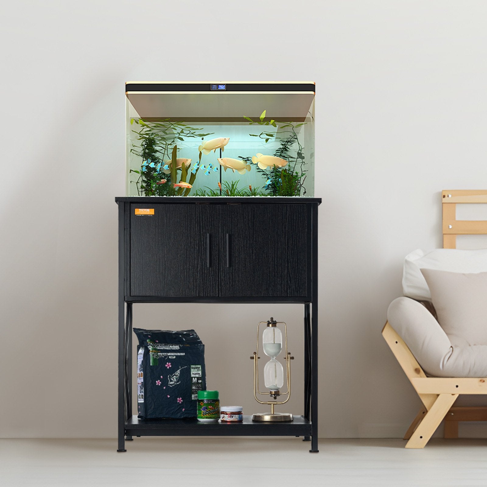 Aquarium Stand, 20 Gallon Fish Tank Stand, 25.6 x 16.5 x 31.9 in Steel and MDF Turtle Tank Stand, 167.6 lbs V952-GMZSZXZJMBXGS21QGV3