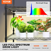 Plant Stand with Grow Lights 4 Tiers 180W 150 cm Tall Plant Grow Shelf V952-GNZWJ150CM90CHT6KV3
