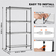 Plant Stand with Grow Lights 4 Tiers 180W 150 cm Tall Plant Grow Shelf V952-GNZWJ150CM90CHT6KV3