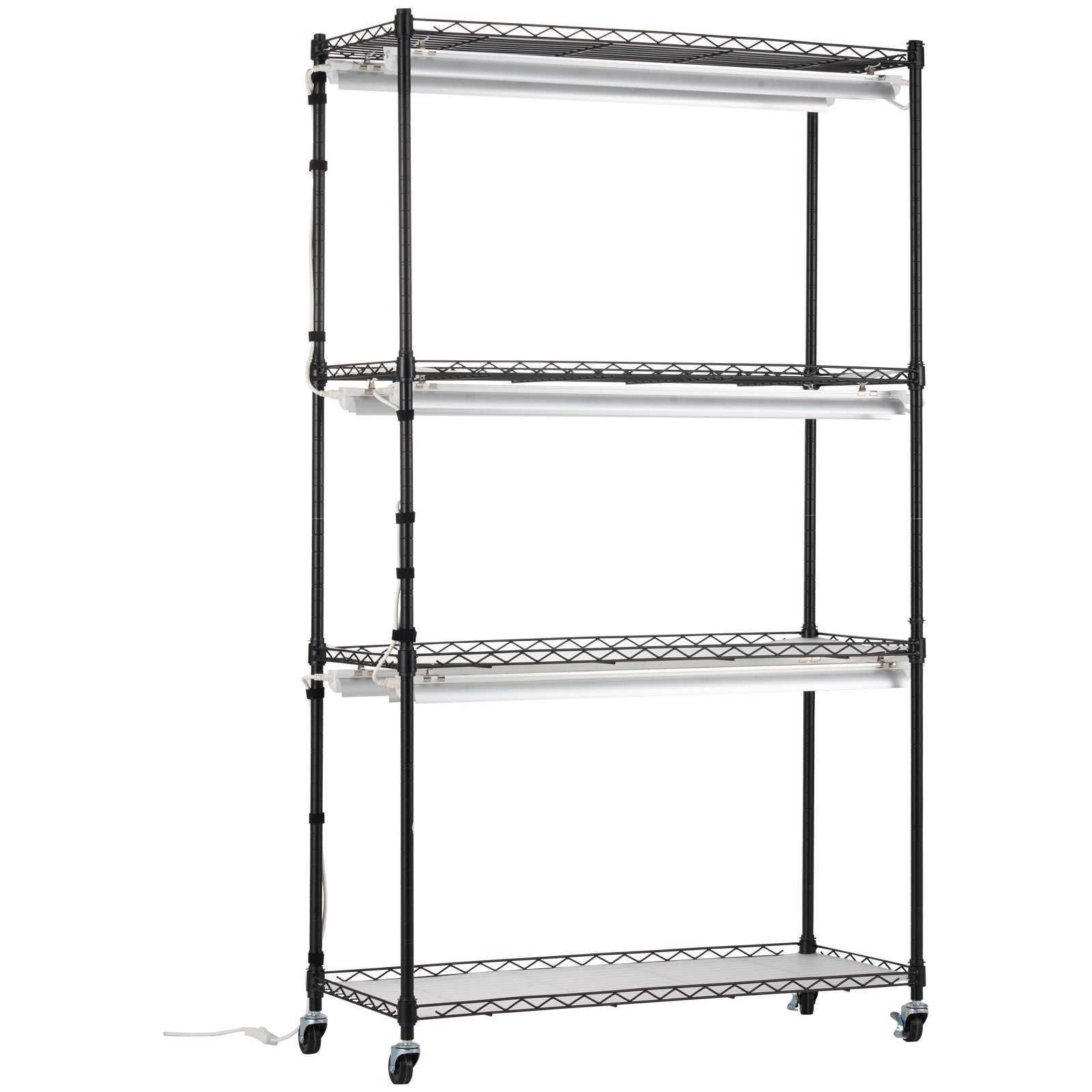 Plant Stand with Grow Lights 4 Tiers 180W 150 cm Tall Plant Grow Shelf V952-GNZWJ150CM90CHT6KV3