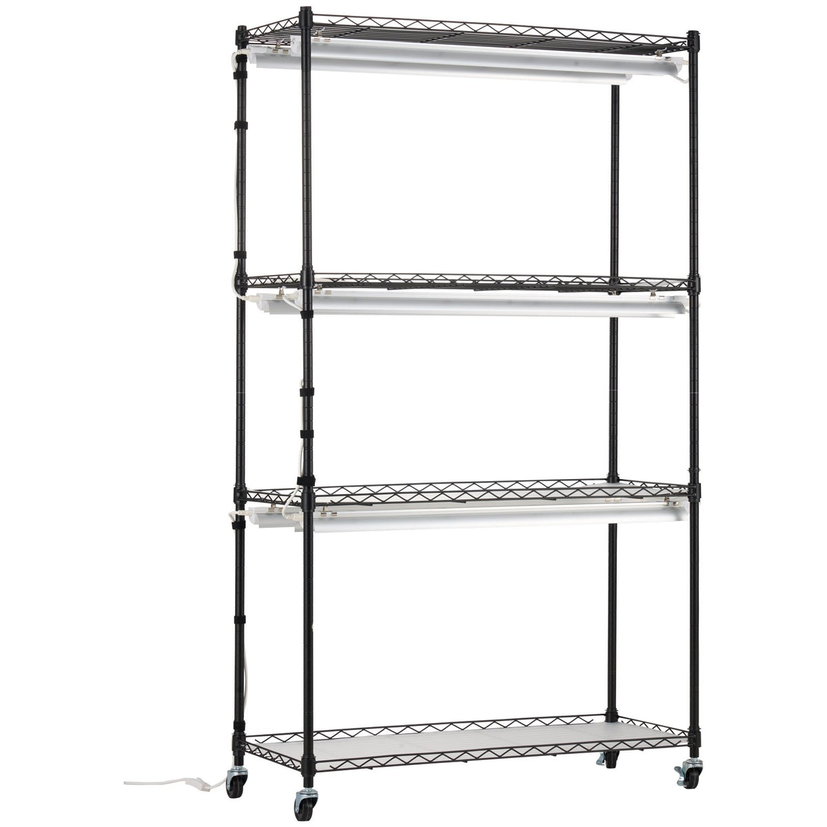 Plant Stand with Grow Lights 4 Tiers 180W 150 cm Tall Plant Grow Shelf V952-GNZWJ150CM90CHT6KV3