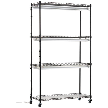 Plant Stand with Grow Lights 4 Tiers 180W 150 cm Tall Plant Grow Shelf V952-GNZWJ150CM90CHT6KV3