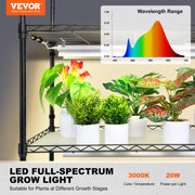 Plant Stand with Grow Light 6 Tiers 200W 59.1" Indoor Plant Grow Shelf V952-GNZWJ180CM12G2SEPV3