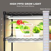 Plant Stand with Grow Light 6 Tiers 200W 59.1" Indoor Plant Grow Shelf V952-GNZWJ180CM12G2SEPV3