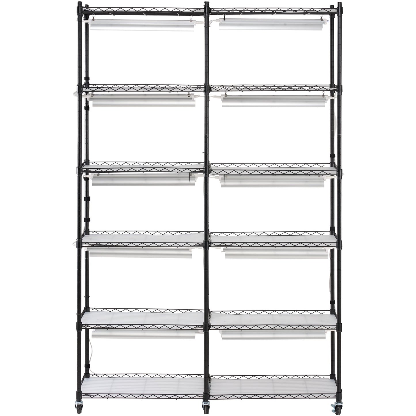 Plant Stand with Grow Light 6 Tiers 200W 59.1" Indoor Plant Grow Shelf V952-GNZWJ180CM12G2SEPV3