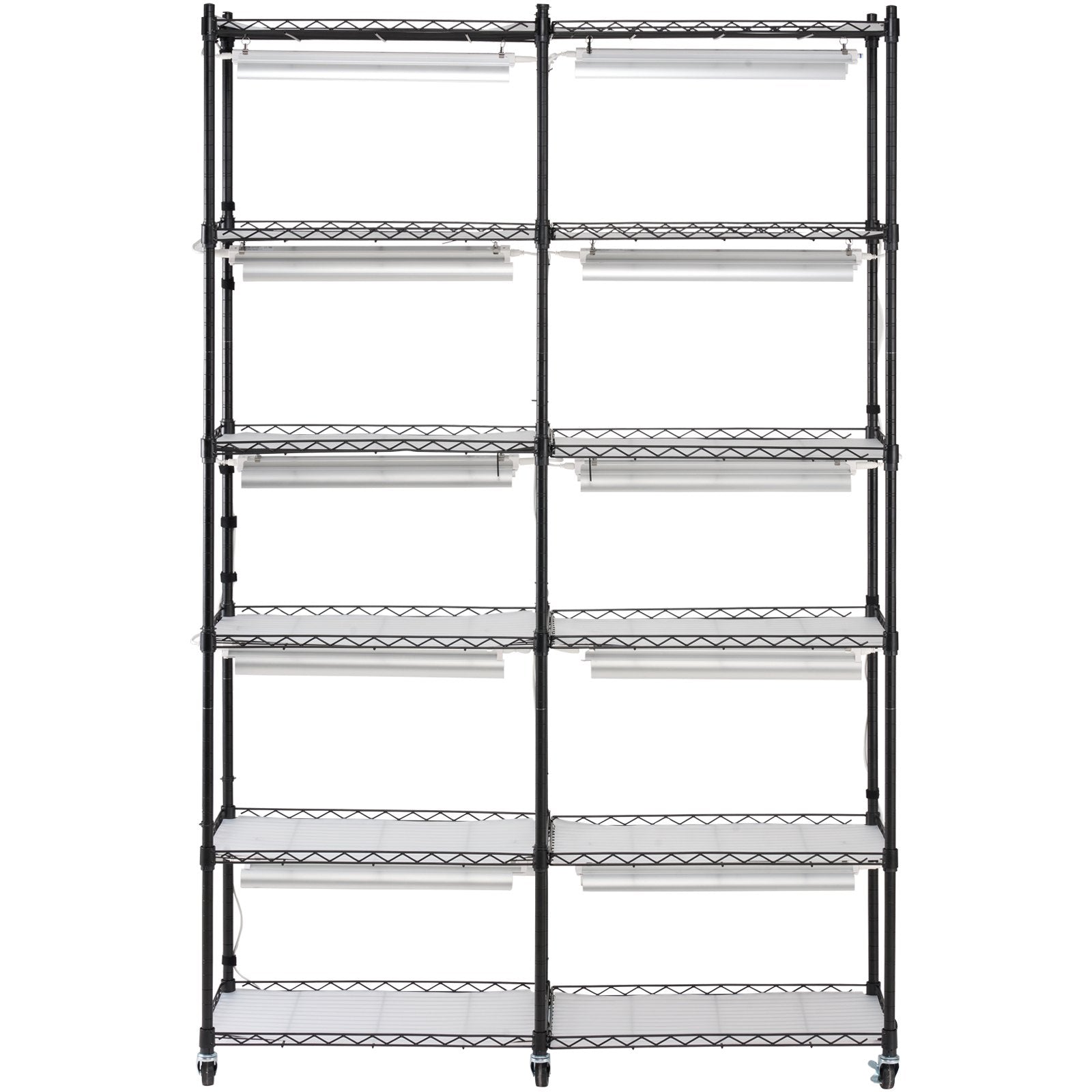 Plant Stand with Grow Light 6 Tiers 200W 59.1" Indoor Plant Grow Shelf V952-GNZWJ180CM12G2SEPV3
