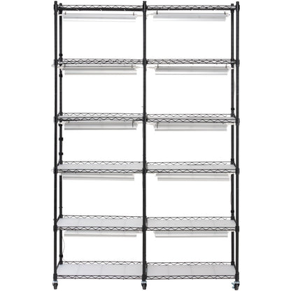 Plant Stand with Grow Light 6 Tiers 200W 59.1" Indoor Plant Grow Shelf V952-GNZWJ180CM12G2SEPV3