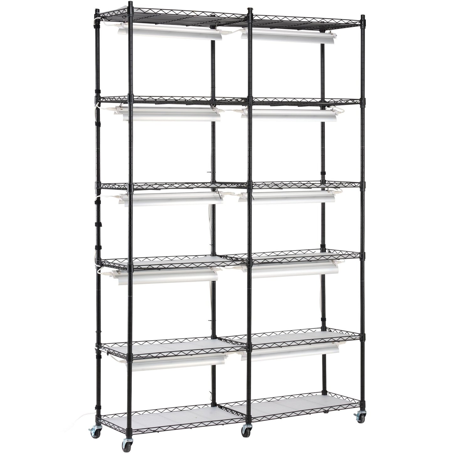 Plant Stand with Grow Light 6 Tiers 200W 59.1" Indoor Plant Grow Shelf V952-GNZWJ180CM12G2SEPV3