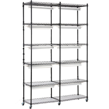 Plant Stand with Grow Light 6 Tiers 200W 59.1" Indoor Plant Grow Shelf V952-GNZWJ180CM12G2SEPV3