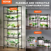 DIY Plant Stand with Grow Lights 6 Tiers 192W 70.9" Tall Plant Grow Shelf V952-GNZWJ180CM75LE0LQV3