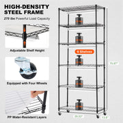 DIY Plant Stand with Grow Lights 6 Tiers 192W 70.9" Tall Plant Grow Shelf V952-GNZWJ180CM75LE0LQV3
