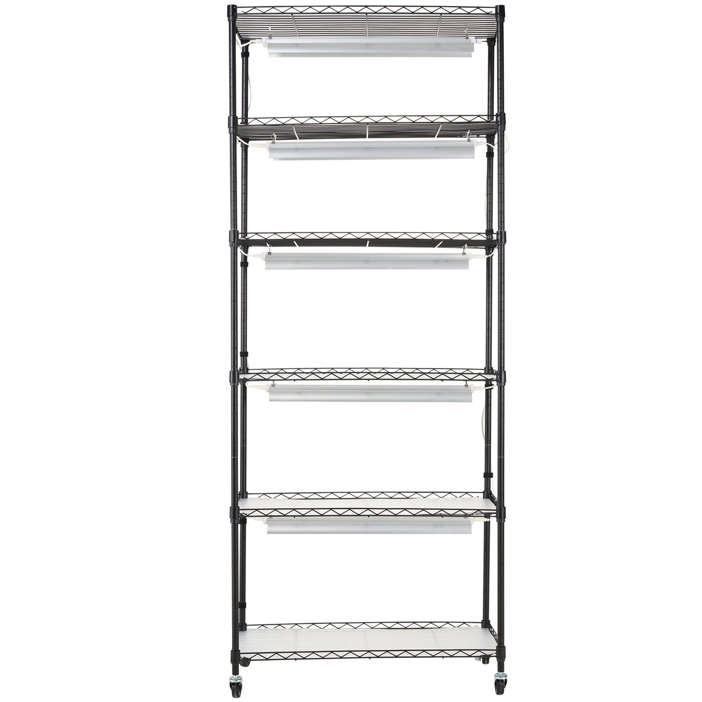 DIY Plant Stand with Grow Lights 6 Tiers 192W 70.9" Tall Plant Grow Shelf V952-GNZWJ180CM75LE0LQV3