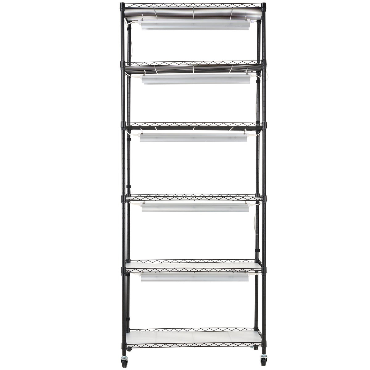 DIY Plant Stand with Grow Lights 6 Tiers 192W 70.9" Tall Plant Grow Shelf V952-GNZWJ180CM75LE0LQV3