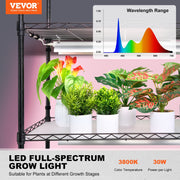 Plant Stand with Grow Light 6 Tiers 180W 180 cm Indoor Plant Grow Shelf V952-GNZWJ180CM90SFKCTV3
