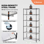 Plant Stand with Grow Light 6 Tiers 180W 180 cm Indoor Plant Grow Shelf V952-GNZWJ180CM90SFKCTV3