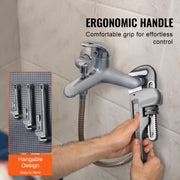 3-Piece Pipe Wrench Set, 10" 14" 18" Aluminum Straight Pipe Wrench, Adjustable Plumbing Wrench, with High V952-GQBS101418IN6D4SMV0