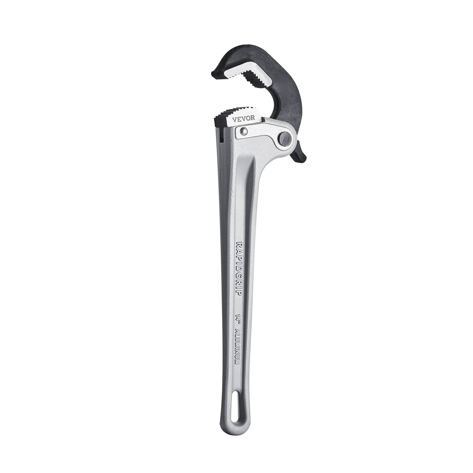 Pipe Wrench, 14" Aluminum Straight Pipe Wrench, Automatic Jaw Adjustment, Adjustable Plumbing Wrench, Easy to V952-GQBS14INCHZG5HXBPV0