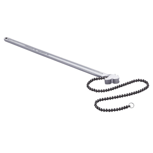 Chain Wrench, 48 inch Chain Pipe Wrench, 13.4 inch Diameter Capacity, CRV Reversible Pipe Fitting Tool Wrench V952-GQBSLT48INCHG4URHV0