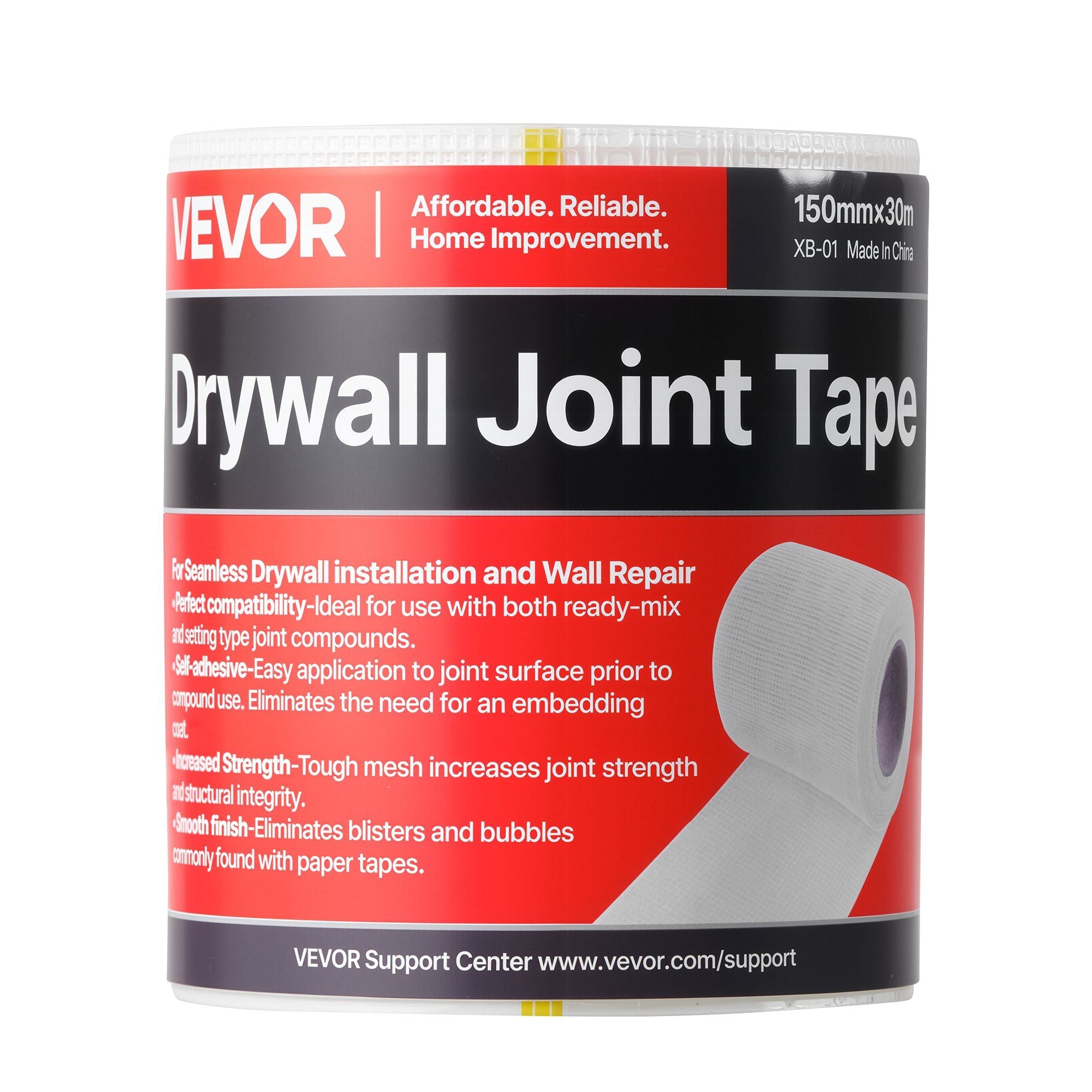 Drywall Mesh Tape, 150mm W x 30m L Self-Adhesive Fiberglass Drywall Joint Tape, 12 Rolls Dry Wall Patch for V952-GQJDZZBLXWW1OR340001V0