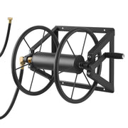 Wall Mounted Garden Hose Reel, Holds 200 ft 5/8-inch Manual Water Hose Winder, Heavy-Duty Steel, Outdoor Reel V952-GQSSGJP200FTIOUZW002V0