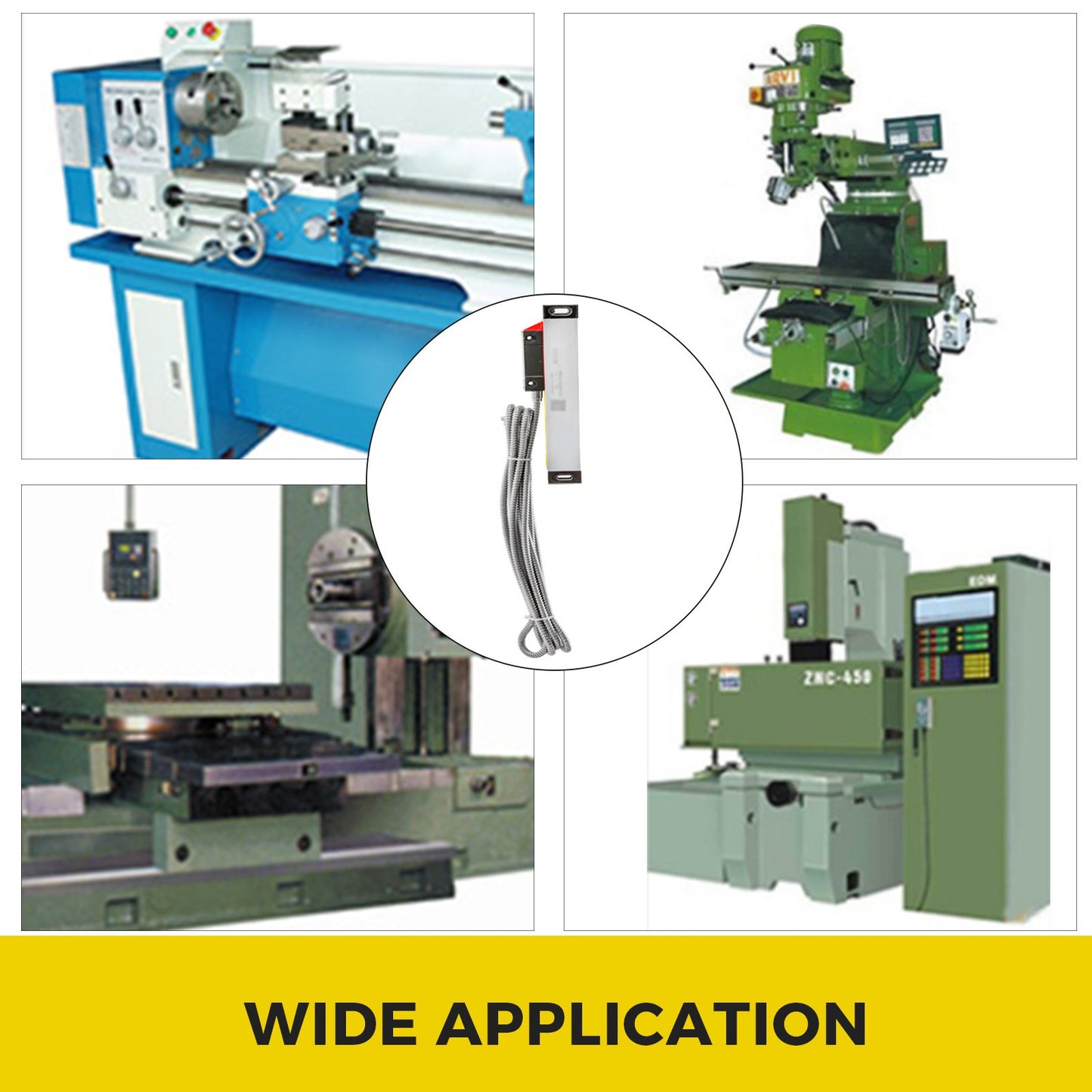 Lathe Linear Scale 150 mm Linear Glass Scale, High Accuracy 0.0002" Optical Length, Precision Linear Scale, V952-GSC150MMDC0000001V0