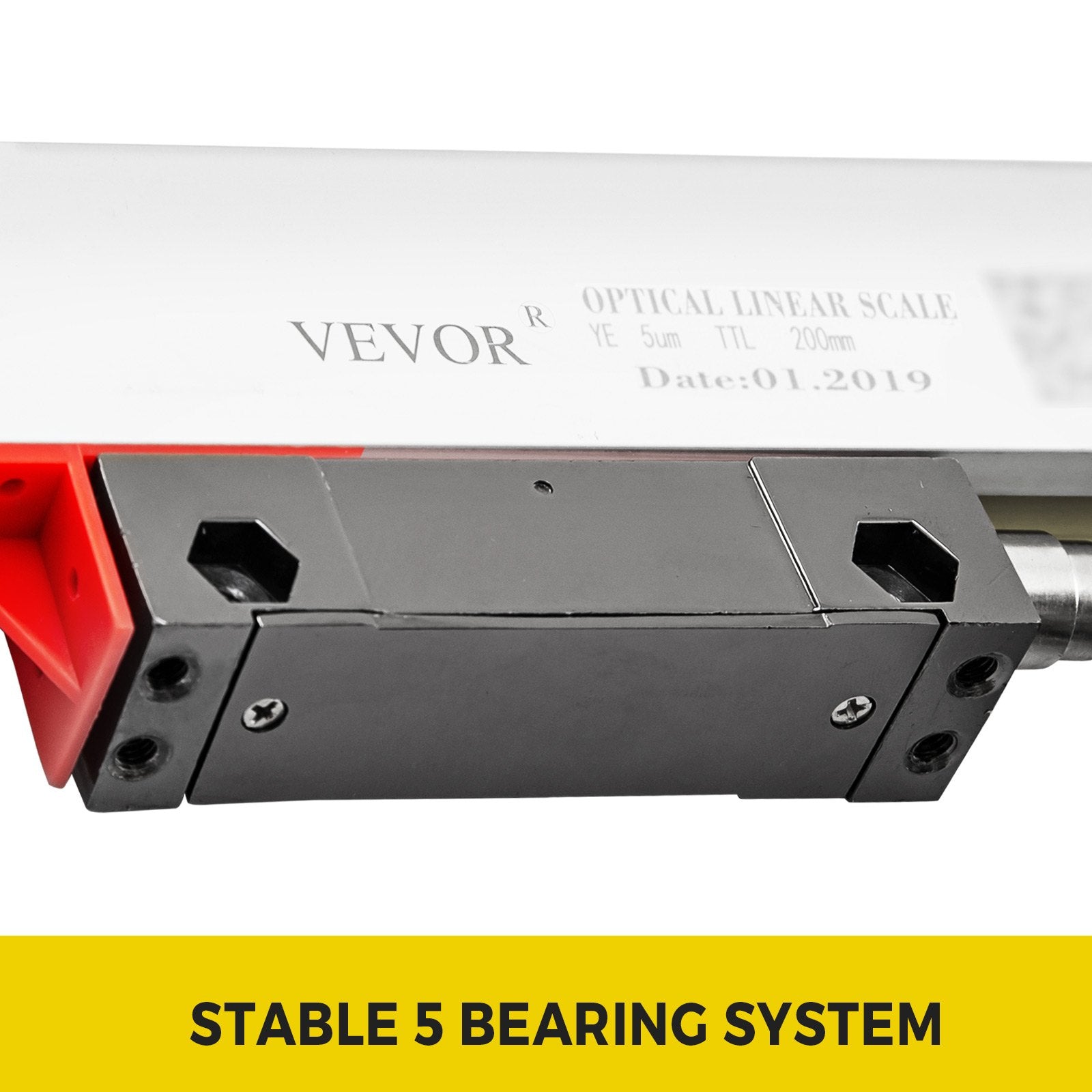 1 Axis Lathe Linear Scale 200mm with Accuracy 0.0002" Optical Length Precision Linear Scale Aluminum Body for V952-GSC200MMDC0000001V0
