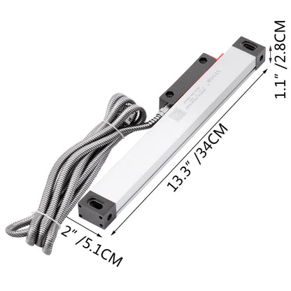 1 Axis Lathe Linear Scale 200mm with Accuracy 0.0002" Optical Length Precision Linear Scale Aluminum Body for V952-GSC200MMDC0000001V0