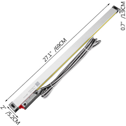 1 Axis Lathe Linear Scale 550mm with Accuracy 0.0002" Optical Length Precision Linear Scale Aluminum Body for V952-GSC550MMDC0000001V0