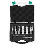 Annular Cutter Set, 6 pcs Weldon Shank Mag Drill Bits, 1" Cutting Depth, 1/2" to 1-1/16" Cutting Diameter, V952-GSGTZYC6J100O3DW2V0