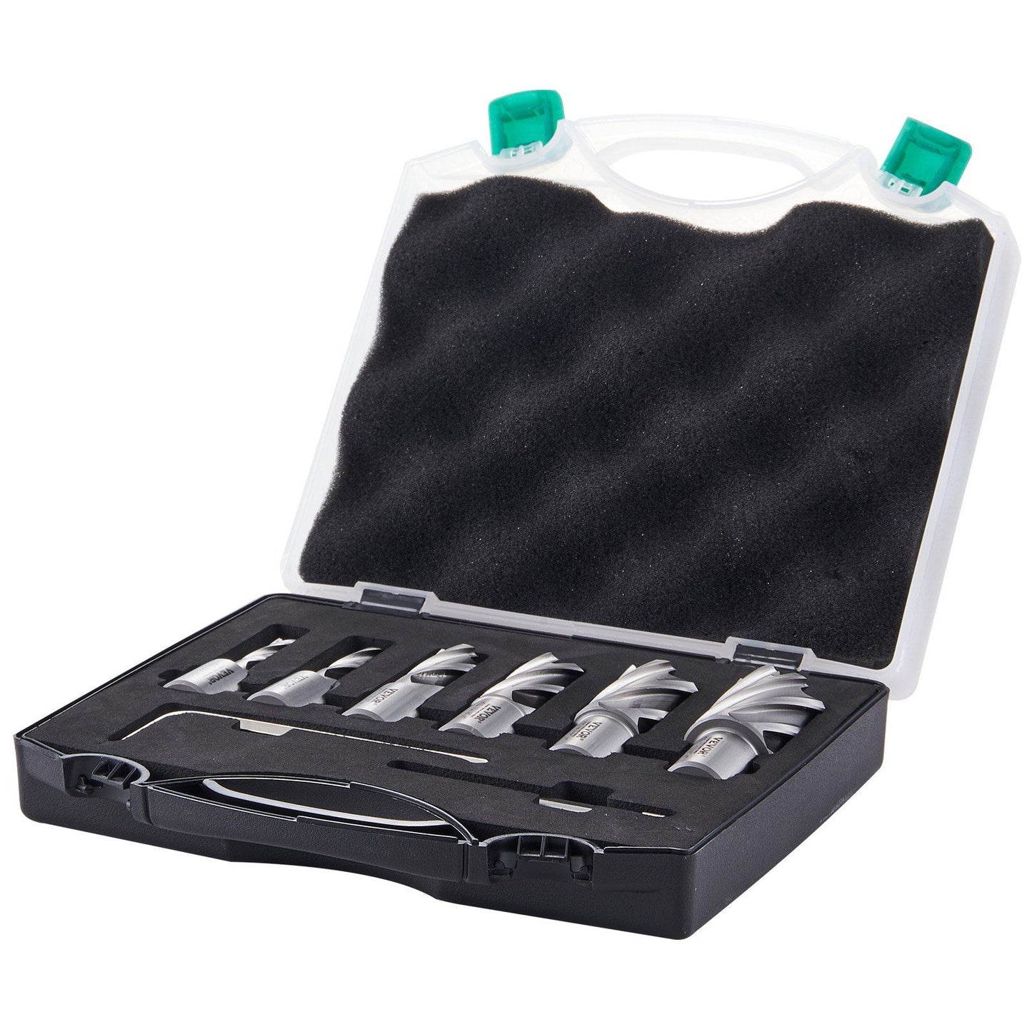 Annular Cutter Set, 6 pcs Weldon Shank Mag Drill Bits, 1" Cutting Depth, 1/2" to 1-1/16" Cutting Diameter, V952-GSGTZYC6J100O3DW2V0