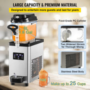 Commercial Slush Machine Frozen Drink Slushy Making Machine 6L/1.6 Gallons V952-GSJBXR16L220VKM9AV3