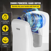 Jet Hand Dryer Blade Hand Dryer Automatic High Speed for Washroom White V952-GSJLSGSPQSBS-110PV3
