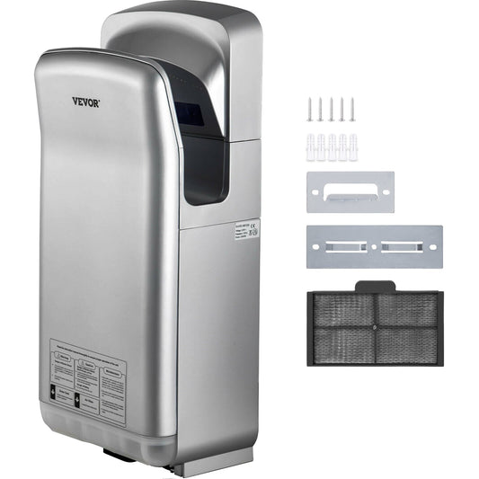 Jet Hand Dryer Blade Hand Dryer Automatic High Speed for Washroom Silver V952-GSJLSGSPQSYS-4CAQV3