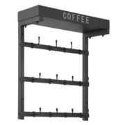 Coffee Mug Holder Wall Mounted w/ 12 Movable Hooks and Top Shelf Cup Rack V952-GSMKBGJBGSJSZUHL7V0