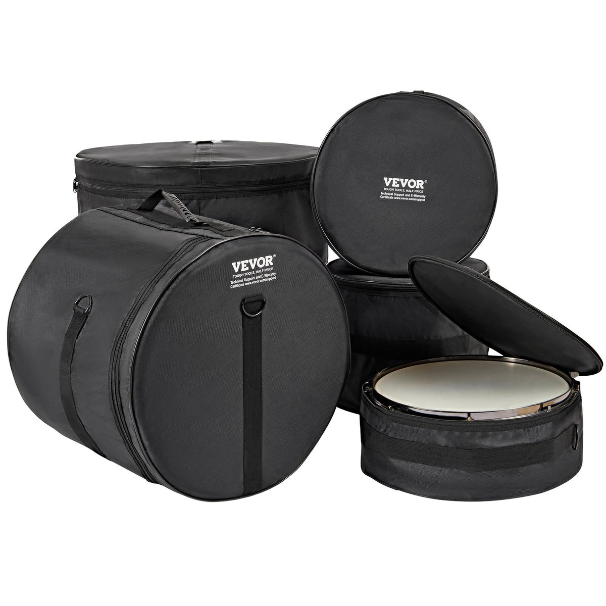 5-Piece Drum Bag Set, 1680D Oxford Fabric, Padded Drum Bags and Cases with 4.92 ft Detachable Shoulder Strap V952-GSNB1680DNJB9TCZYV0