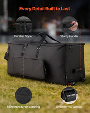 Electronic Drum Kit Bag, 600D, Padded Drum Bag with Wheels, Large 920 x 420 x 410 mm Interior, Lightweight V952-GSNBNJB1JTDZ6O9LU001V0