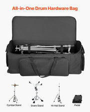 Drum Hardware Bag with Wheels, 1680D, Drum Set Equipment Carry Bag, Carrying Case with Sturdy Handle, Durable V952-GSNBNJB1JTGY2QNX6001V0