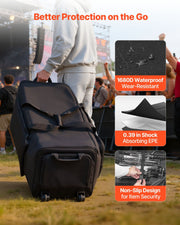 Drum Hardware Bag with Wheels, 1680D, Drum Set Equipment Carry Bag, Carrying Case with Sturdy Handle, Durable V952-GSNBNJB1JTGY2QNX6001V0