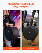 5-Piece Drum Case Set, 600D, Padded Drum Bags for Bass, Tom, and Snare, Thick Padding, Lightweight Protective V952-GSNBNJB5JTJZ56BHD001V0