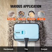 Carpet Sweeper Manual, Floor Sweeper with 300 ml Dustbin Capacity Easy to Empty, 17 cm Cleaning Width for V952-GSQSQBDDBDDSY8CF2001V0