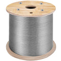 Stainless Steel Cable Railing 3/16" x 1000ft, Wire Rope 316 Marine Grade, Braided Aircraft Cable 1x19 Strands V952-GSS1X19-4.8MM305MV0