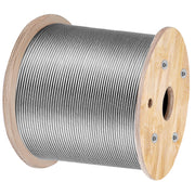 Stainless Steel Cable Railing 3/16" x 1000ft, Wire Rope 316 Marine Grade, Braided Aircraft Cable 1x19 Strands V952-GSS1X19-4.8MM305MV0