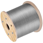 Stainless Steel Cable Railing 3/16" x 1000ft, Wire Rope 316 Marine Grade, Braided Aircraft Cable 1x19 Strands V952-GSS1X19-4.8MM305MV0
