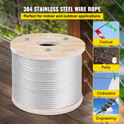 304 Stainless Steel Wire Rope Cable 4.8 mm 7x19 76 m reel V952-GSS7X19-4.8MM76M1V0