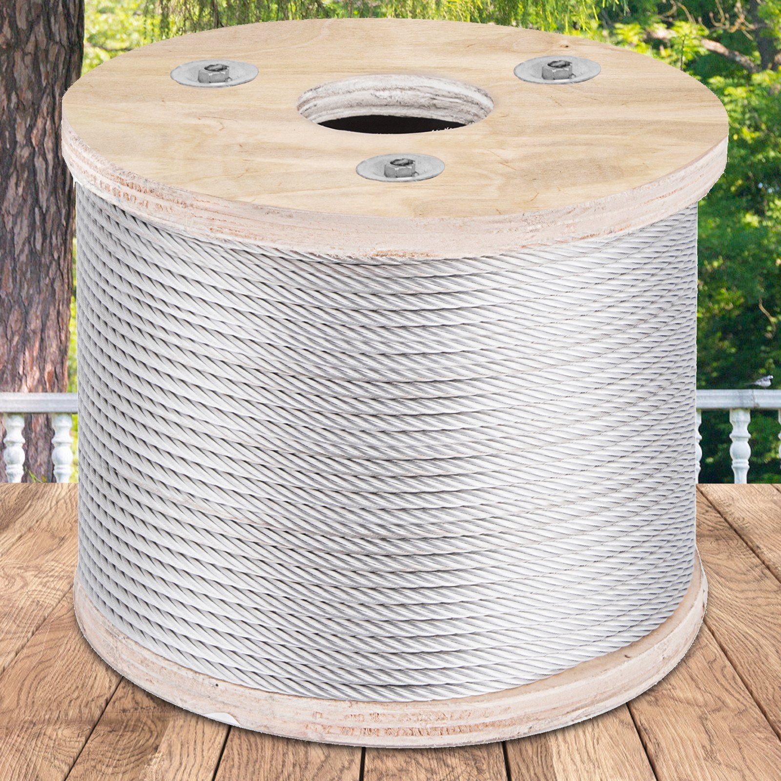 304 Stainless Steel Wire Rope Cable 4.8 mm 7x19 76 m reel V952-GSS7X19-4.8MM76M1V0