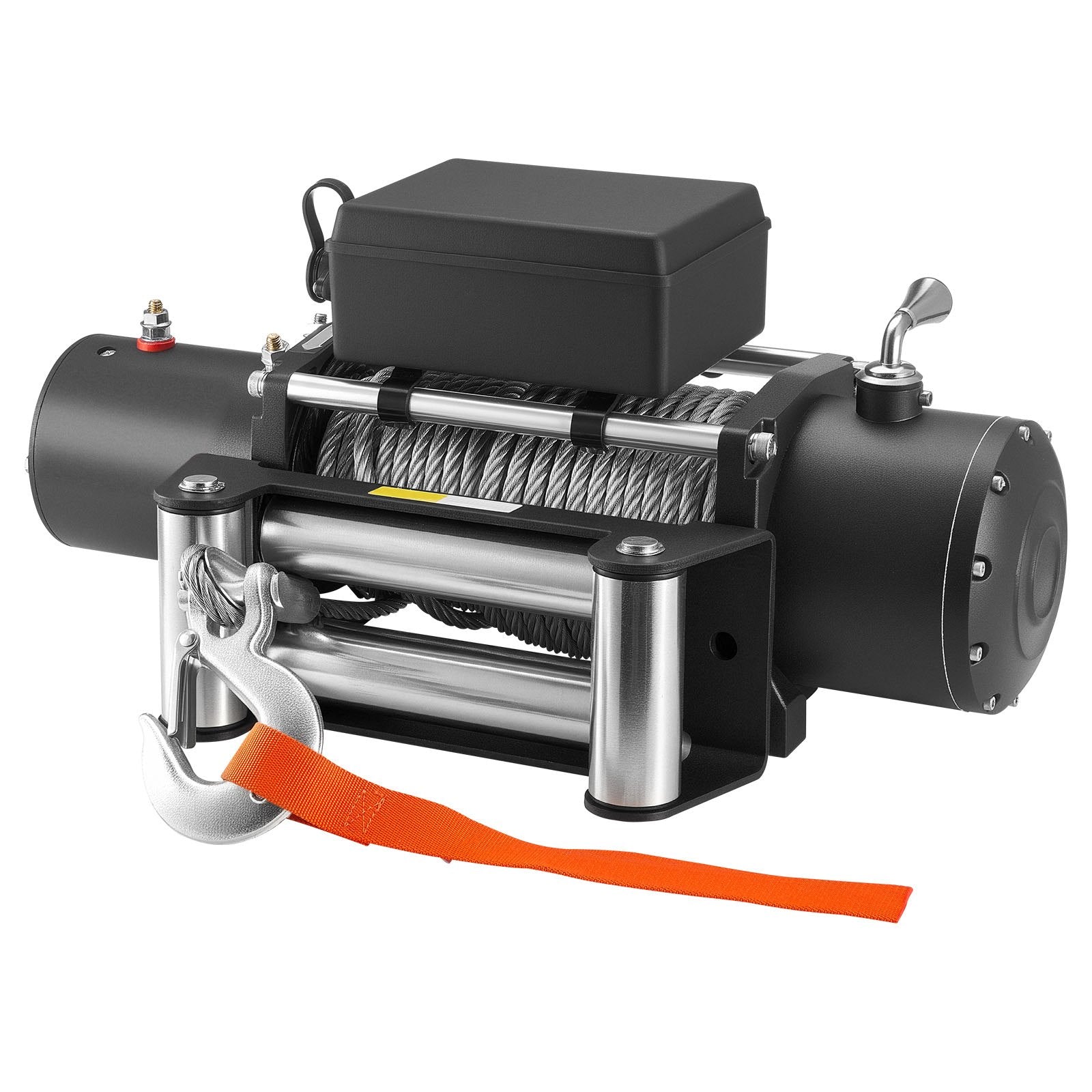 Electric Winch, 5400 kg Load Capacity, 12V DC Truck Winch with 9.1 mm x 24 m Steel Rope, Wireless & Wired V952-GSSDDJP120003DUL4001V9