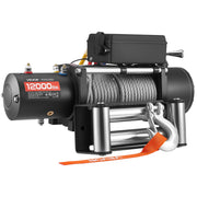 Electric Winch, 5400 kg Load Capacity, 12V DC Truck Winch with 9.1 mm x 24 m Steel Rope, Wireless & Wired V952-GSSDDJP120003DUL4001V9