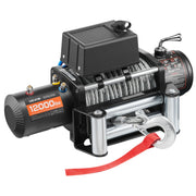 Electric Winch, 5400 kg Load Capacity, 12V DC Truck Winch with 9.1 mm x 26 m Steel Rope, Wireless & Wired V952-GSSDDJP12000FOZ31001V9